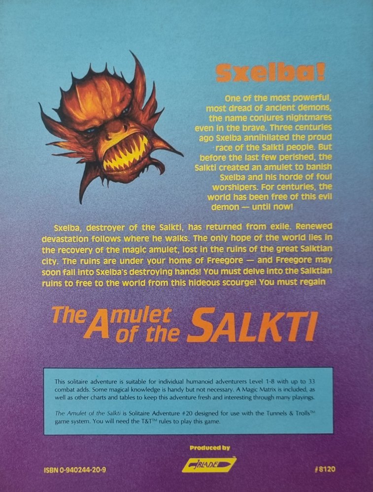 The Amulet of the Salkti - Tunnels & Trolls Solo Adventure