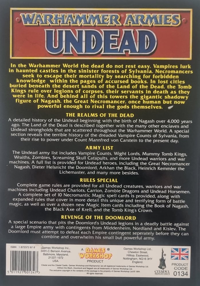 Warhammer: Armies Undead 5th Edition