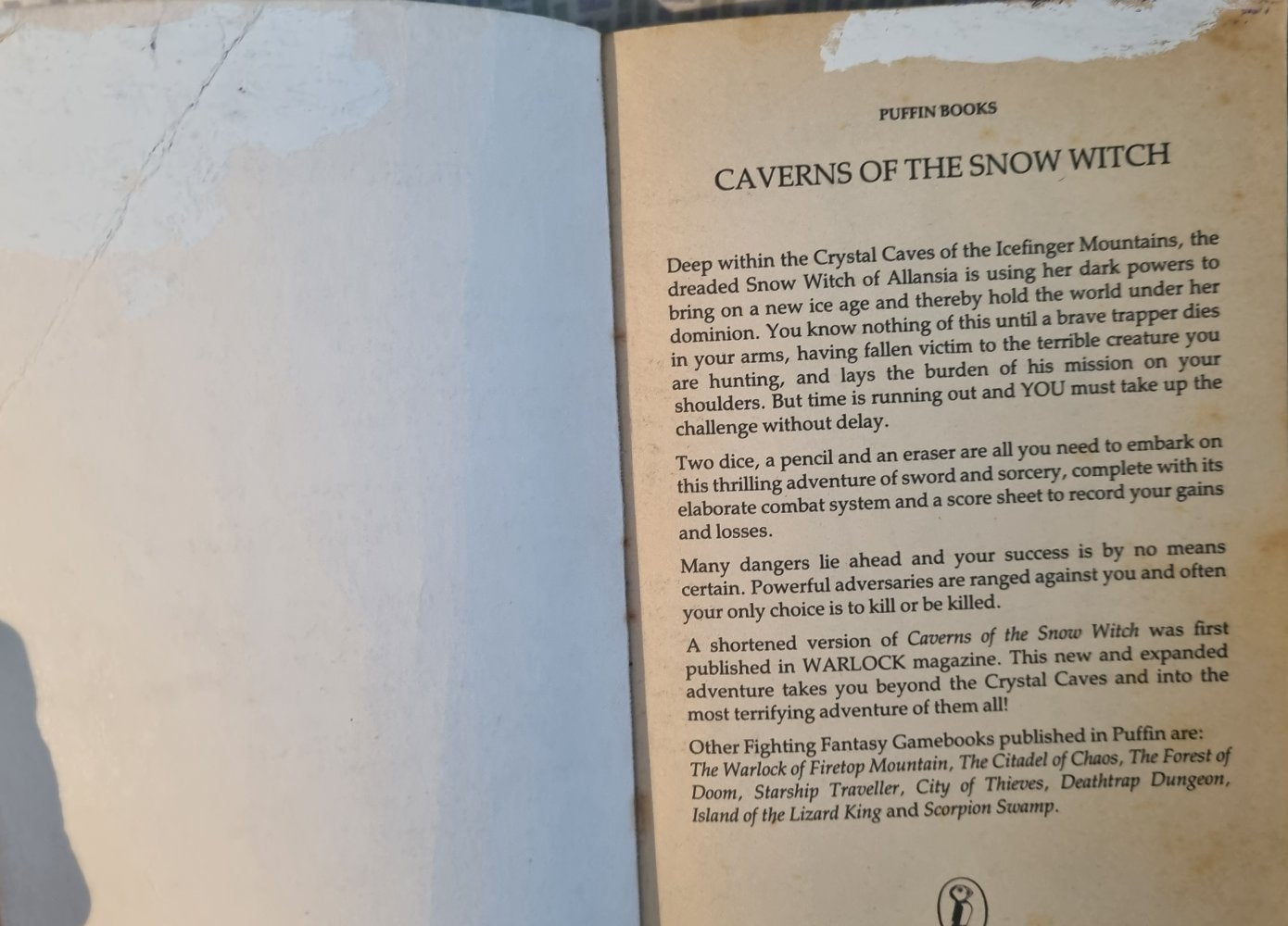 Fighting Fantasy - Caverns of the Snow Witch - Ian Livingstone