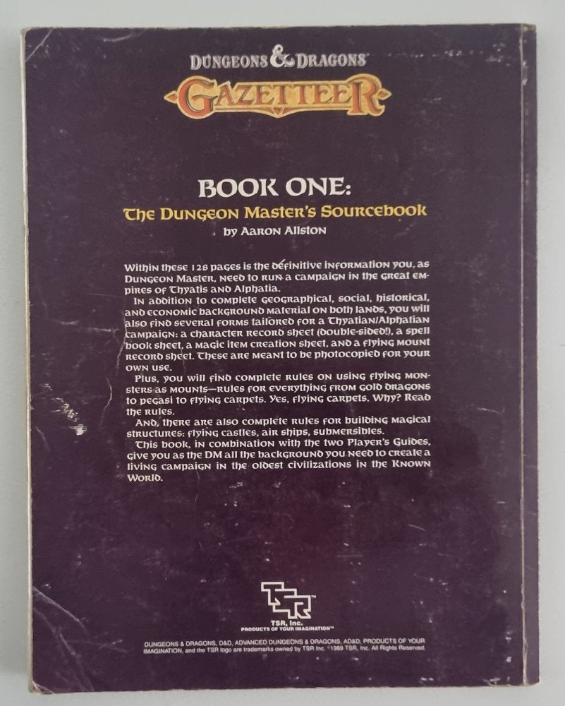 D&D: Gazetteer - Book One The Dungeon Master's Sourcebook