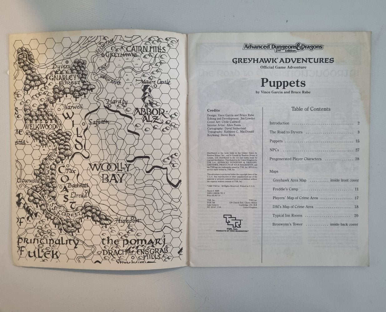 AD&D - Greyhawk Adventures Module - Puppets (WG11)