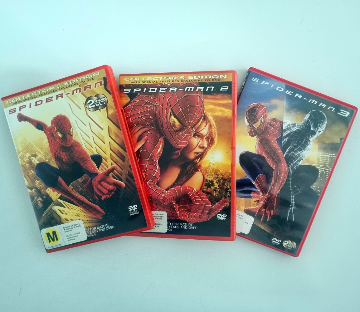 Spider-man Trilogy 1,2,3 Toby McGuire - 2002 (DVD)