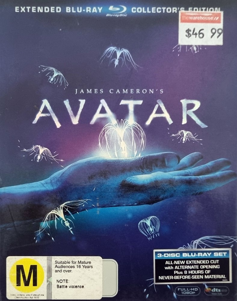 Avatar: Extended 3 Disc Collector's Edition - 2009 (Blu Ray)