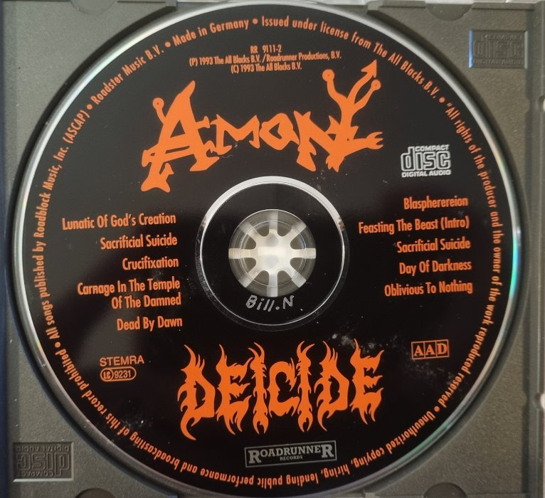 Deicide - Amon: Feasting the Beast (CD) 1993 Pressing