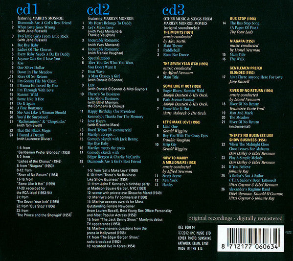 Marilyn Monroe : Incomparable (3xCD, Comp)