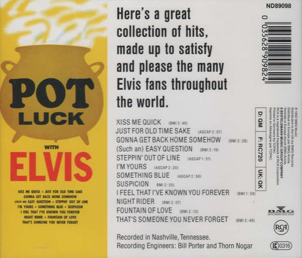 Elvis Presley : Pot Luck (CD, Album)