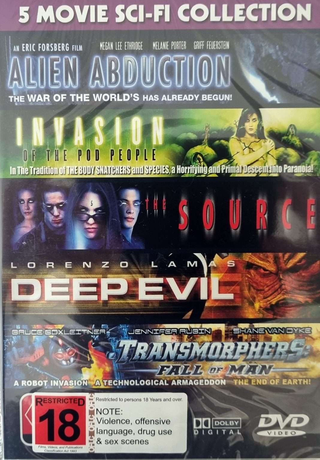 Alien Abduction/ Invasion of the Pod People/ The Source/ Deep Evil/Transmorphers