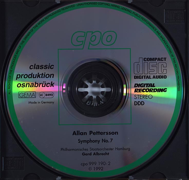 Allan Pettersson, Gerd Albrecht - Symphony No 7 (CD)
