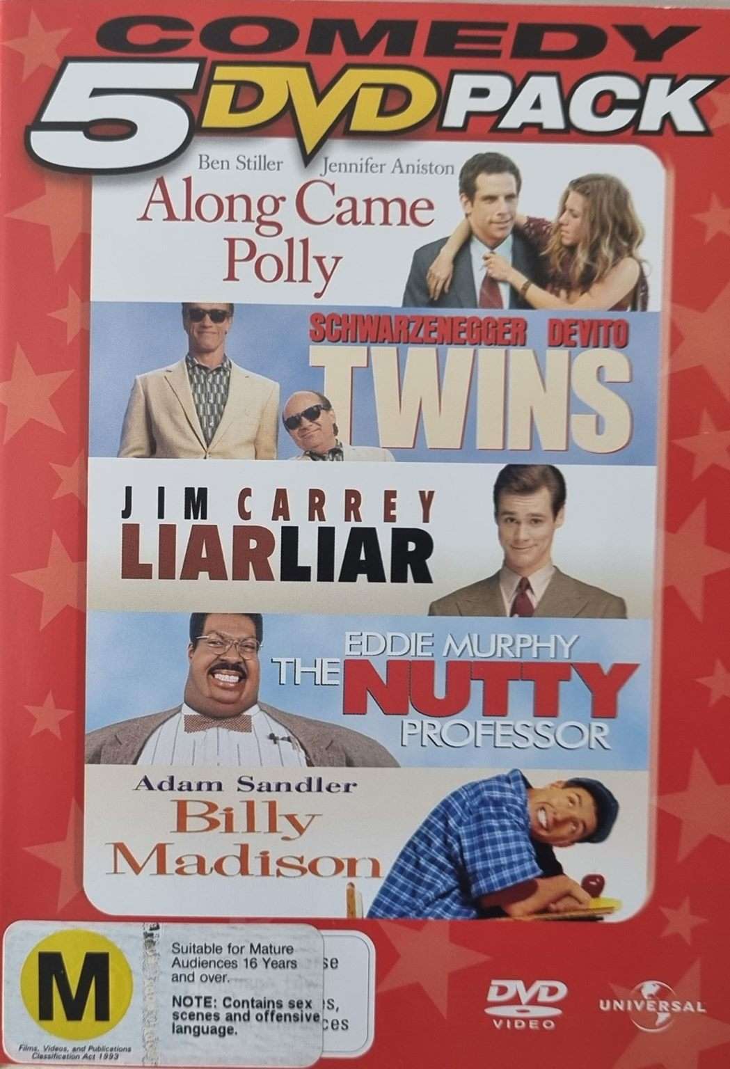 Along Came Polly / Twins / Liar Liar / The Nutty Professor / Billy Madison