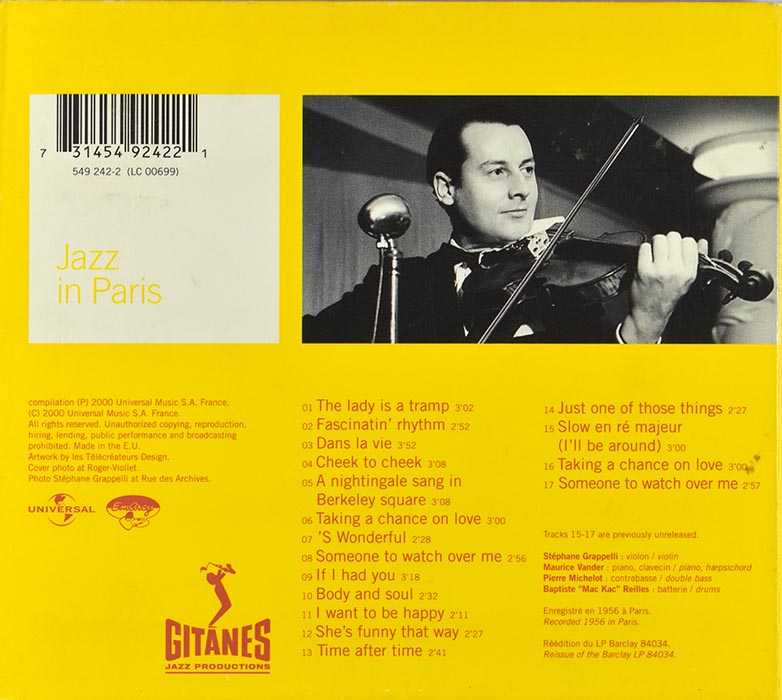 Stephane Grappelli - Improvisations (CD)