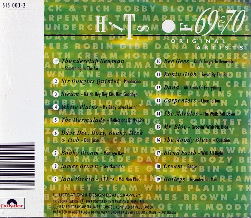 Hits of 69 & 70 (CD)