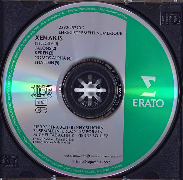 Iannis Xenakis - Phlegra / Jalons / Keren / Nomos Alpha / Thalleïn (CD)
