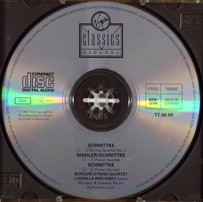Schnittke, Mahler, String Quartet No. 3, Piano Quintet, Piano Quartet (CD)