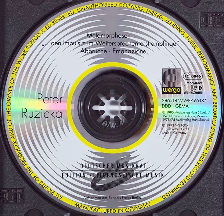 Peter Ruzicka - Metamorphosen (CD)