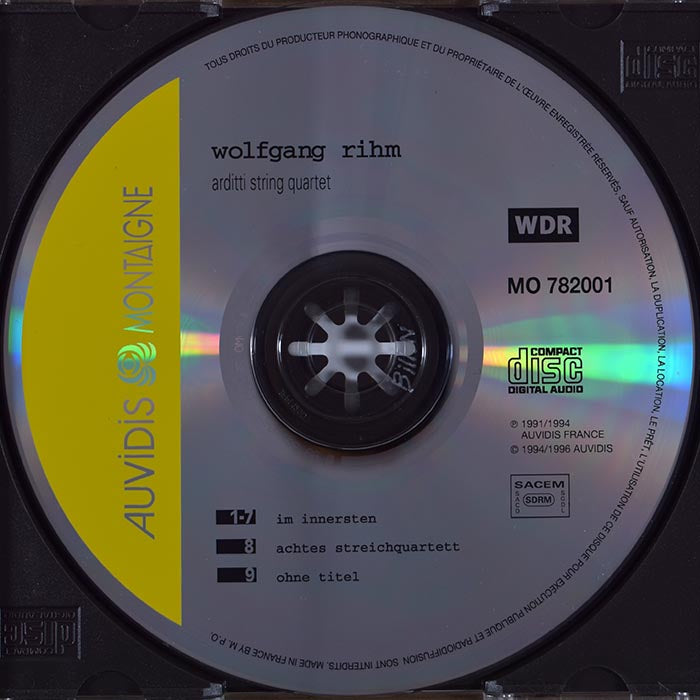 Wolfgang Rihm - Arditti Quartet - Streichquartette III, VIII, V (CD)