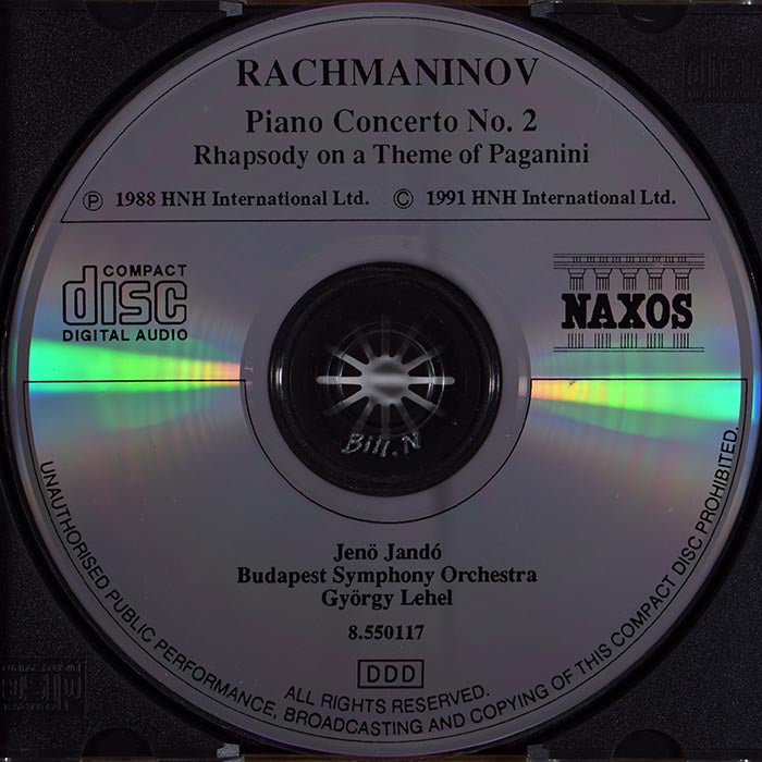 Rachmaninov - Piano Concerto No. 2 -  Rhapsody On A Theme Of Paganini (CD)