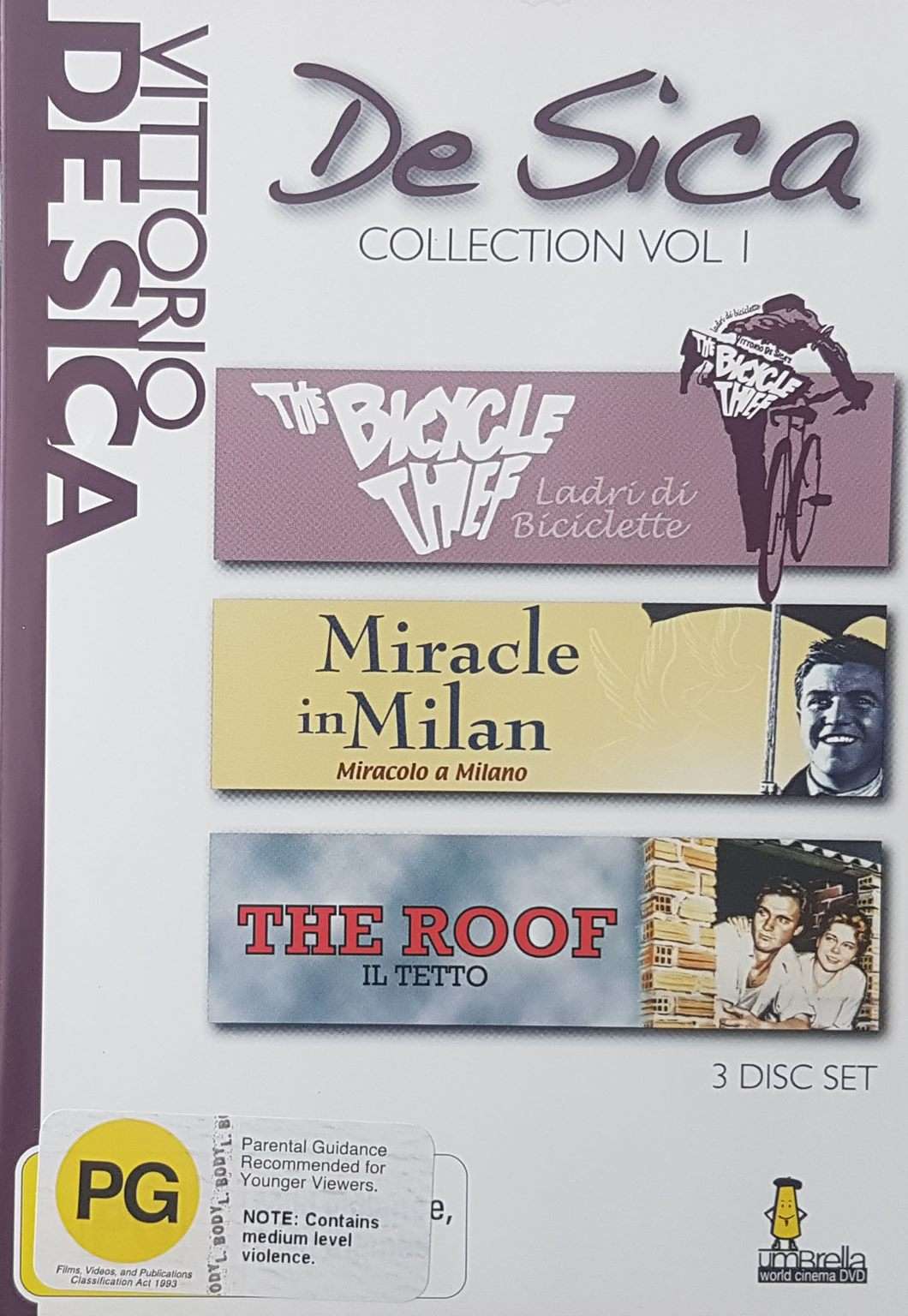 De Sica Collection Vol 1: The Bicycle Thief / Miracle in Milan / The Roof