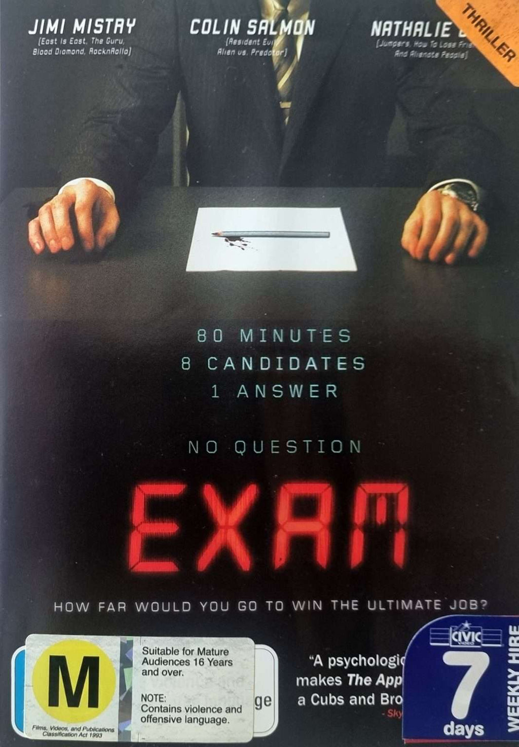 Exam (EX RENTAL) - 2010 (DVD)