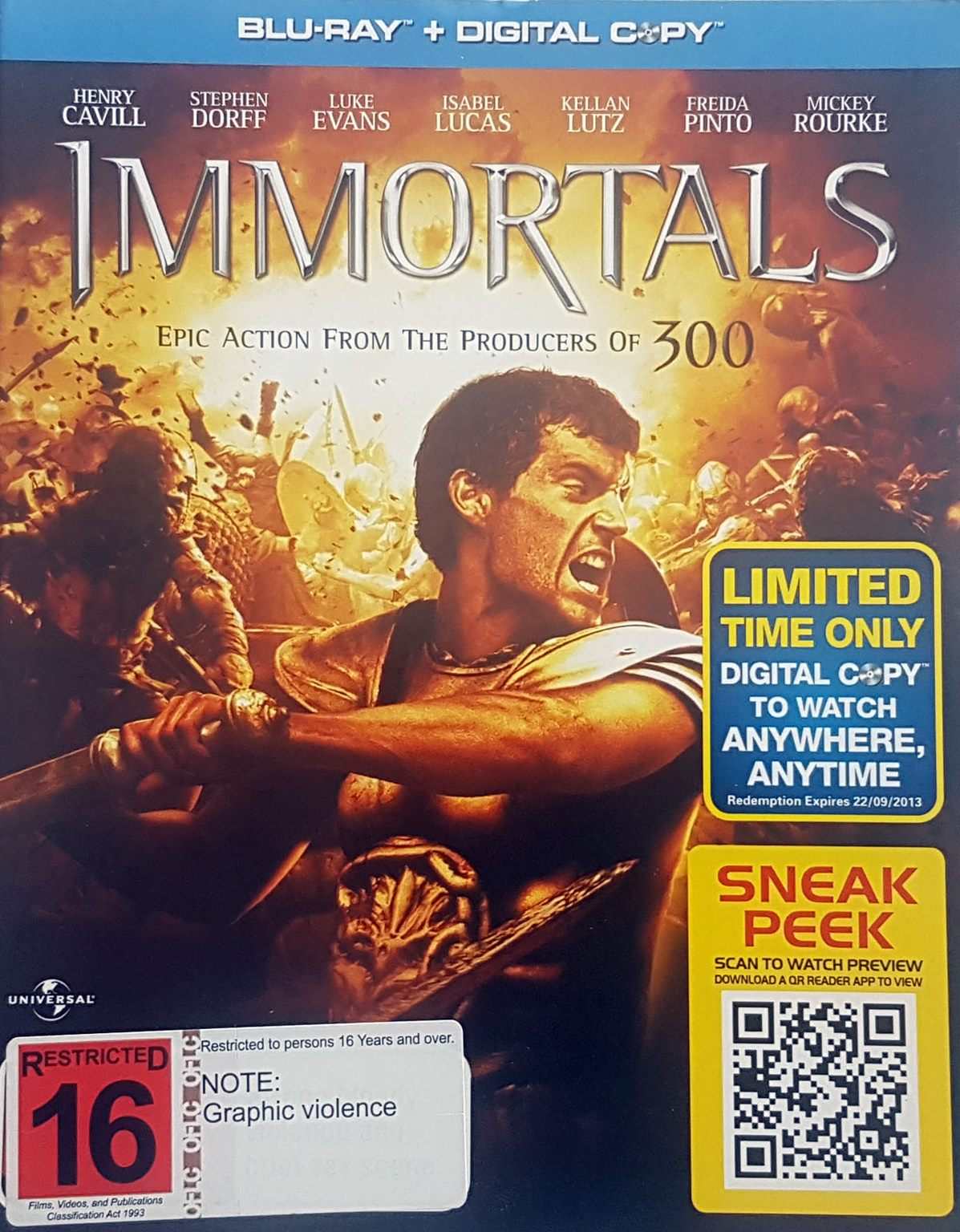 Immortals (Blu Ray) Default Title