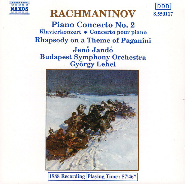 Rachmaninov - Piano Concerto No. 2 -  Rhapsody On A Theme Of Paganini (CD)