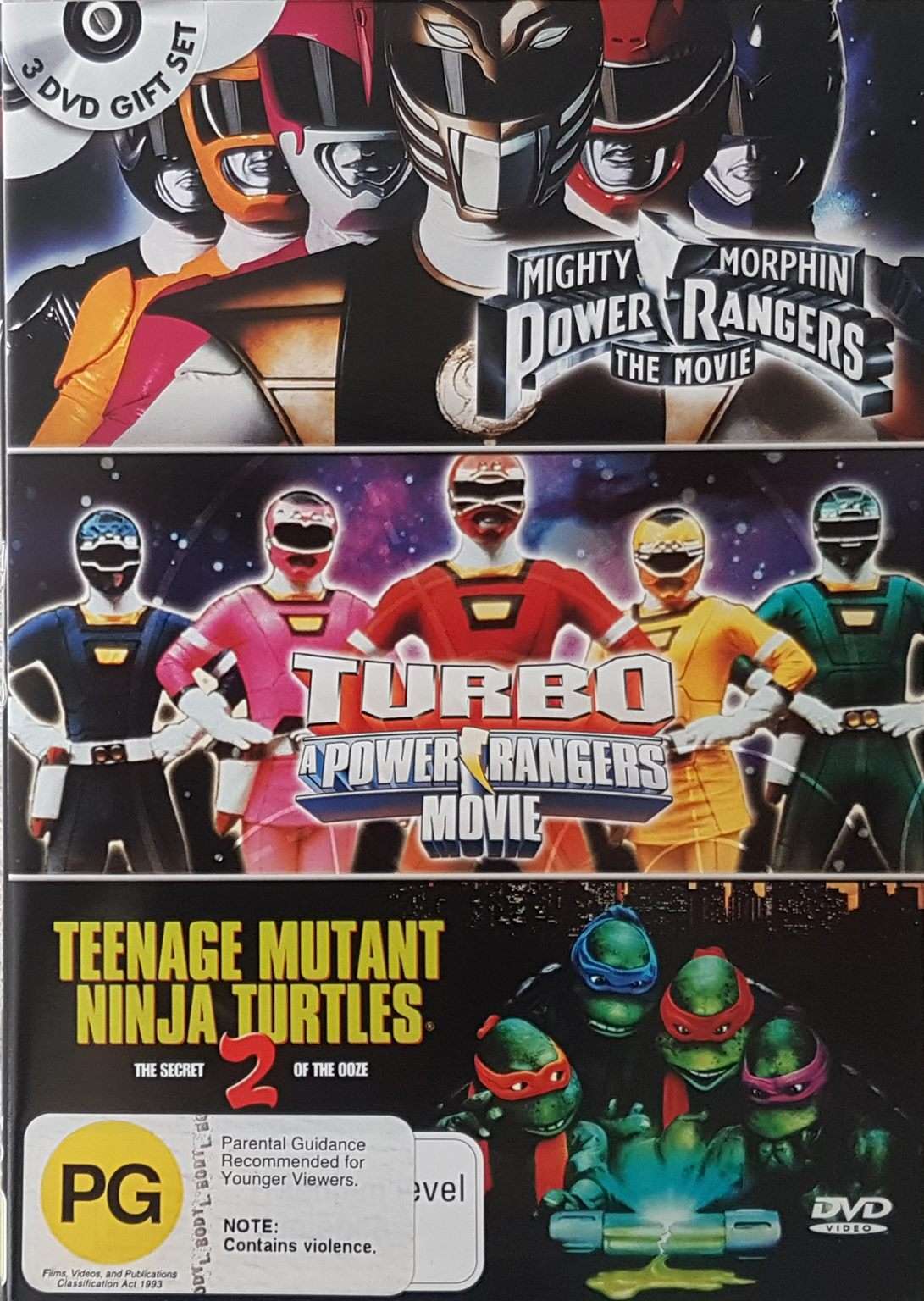 Mighty Morphin Power Rangers / Turbo: A Power Rangers Movie / TNMT 2