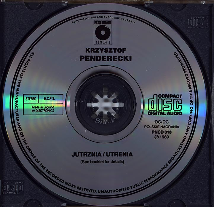 Krzysztof Penderecki - Volume Two: Jutrznia/Utrenya (CD)