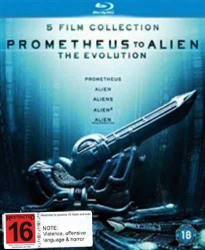 Prometheus to Alien - The Evolution (Blu Ray) 5 Film Collection Default Title