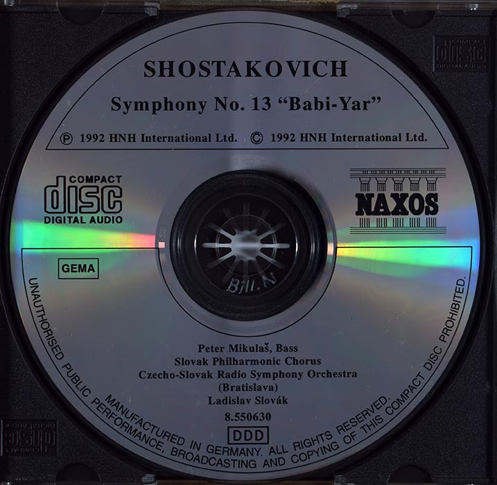 Shostakovich - Symphony No. 13 Babi Yar (CD)