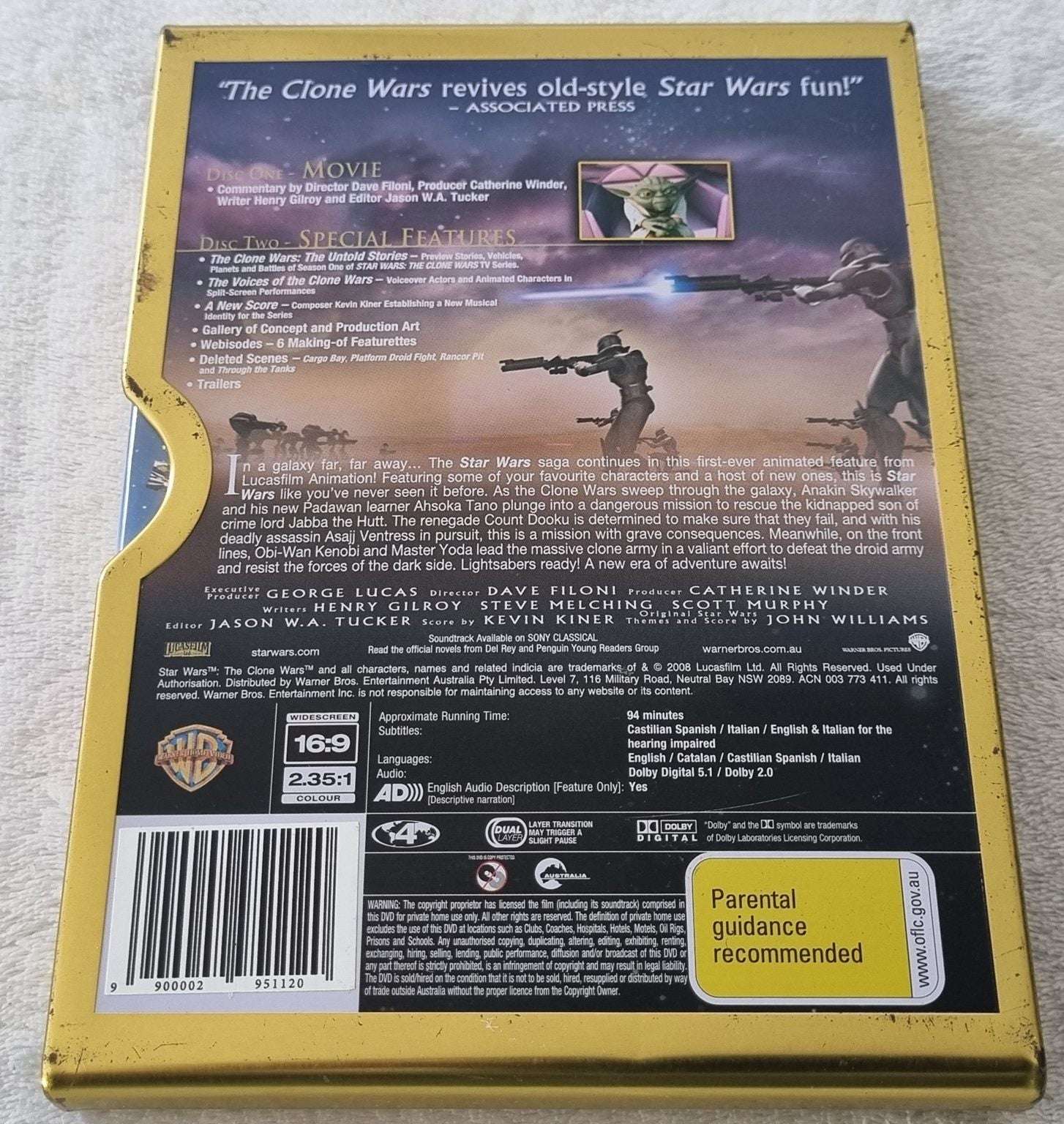 Star Wars: The Clone Wars 2 Disc Limited Edition Steel Case