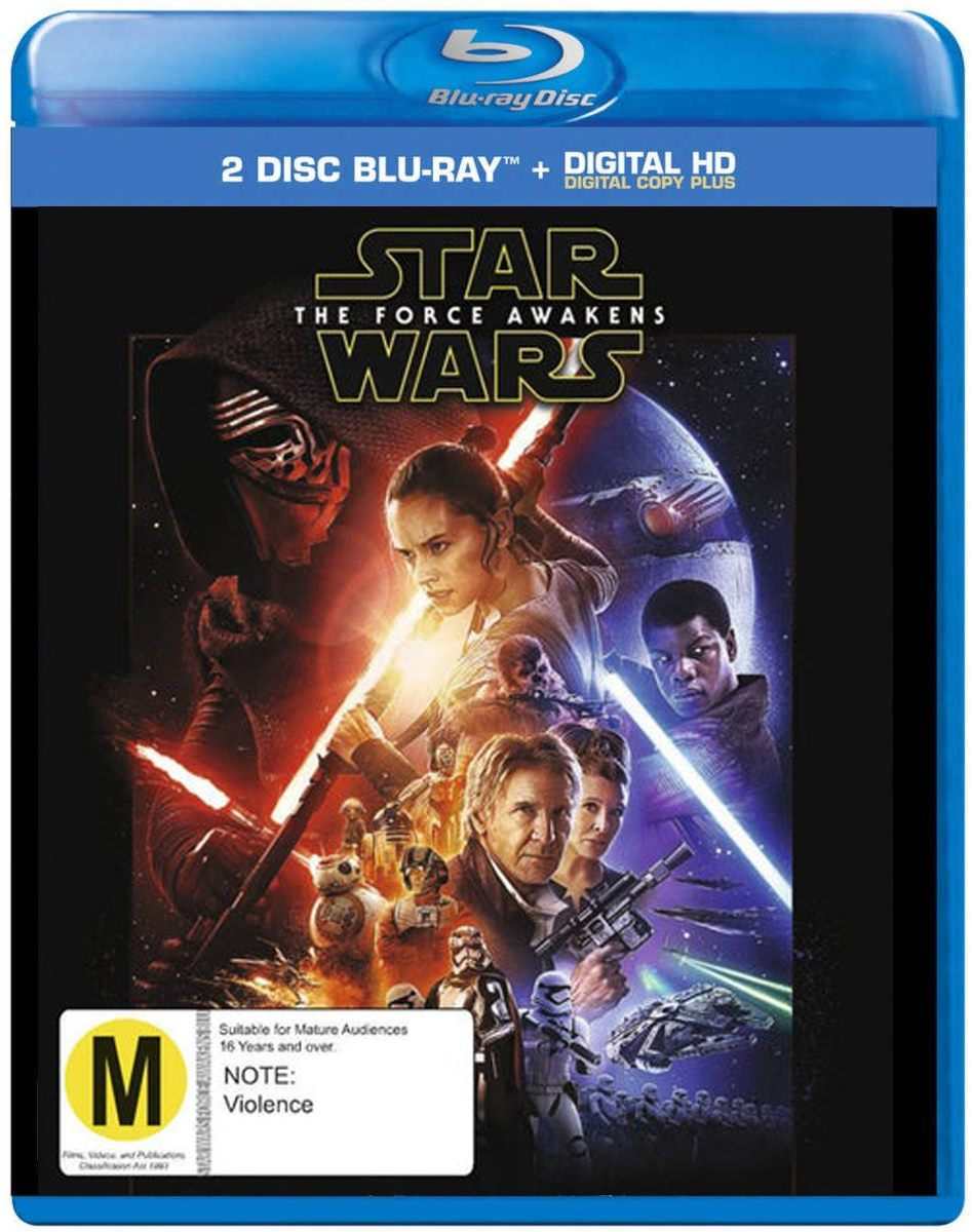 Star Wars: The Force Awakens -  2 Disc Edition (Blu Ray) Brand New