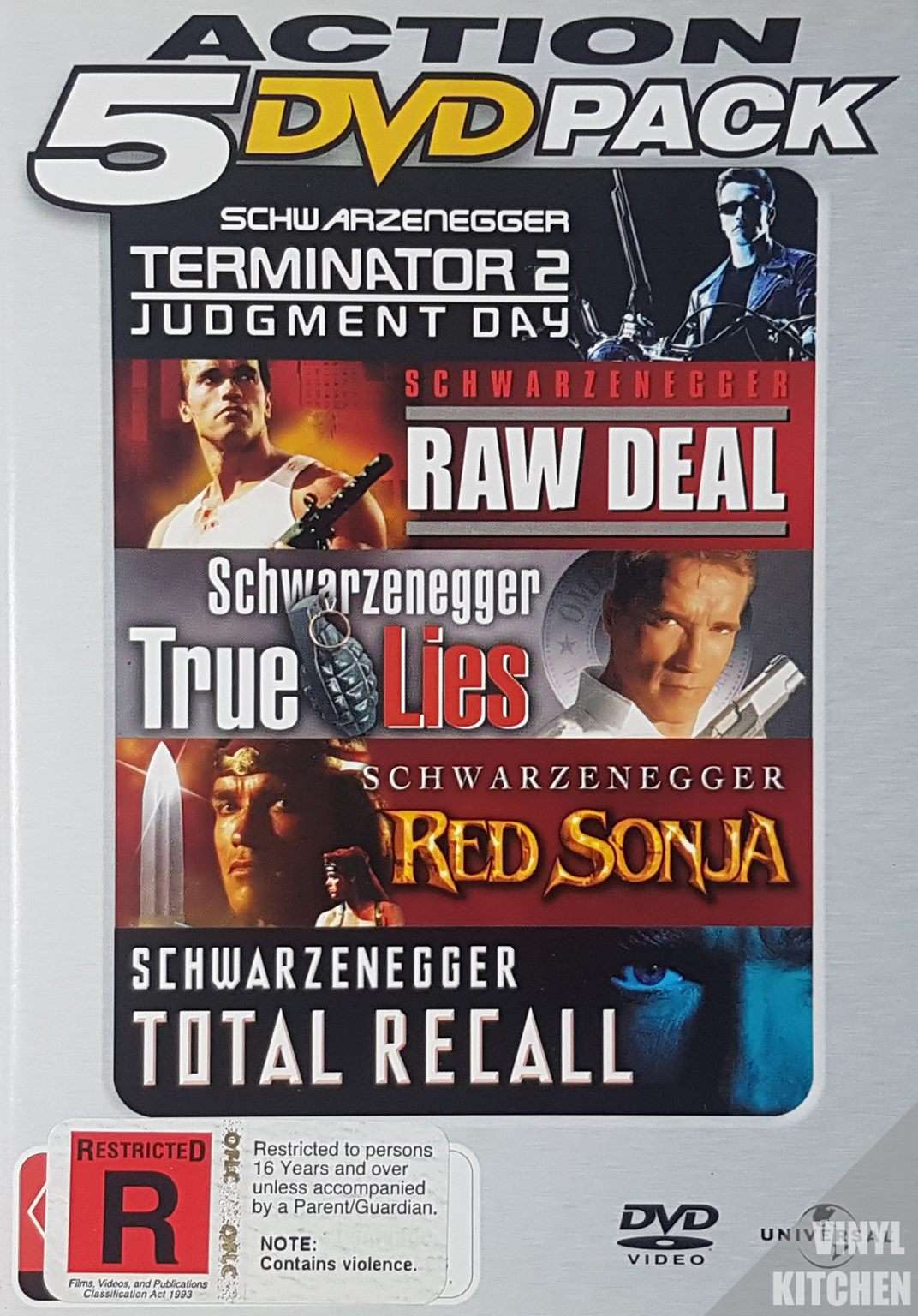 T2 / Raw Deal / True Lies / Red Sonja / Total Recall