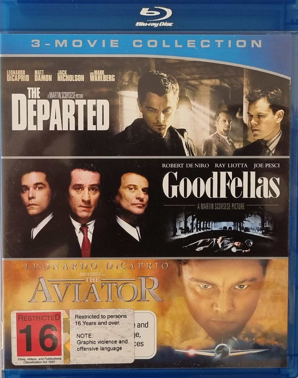 The Departed / Goodfellas / The Aviator Blu Ray