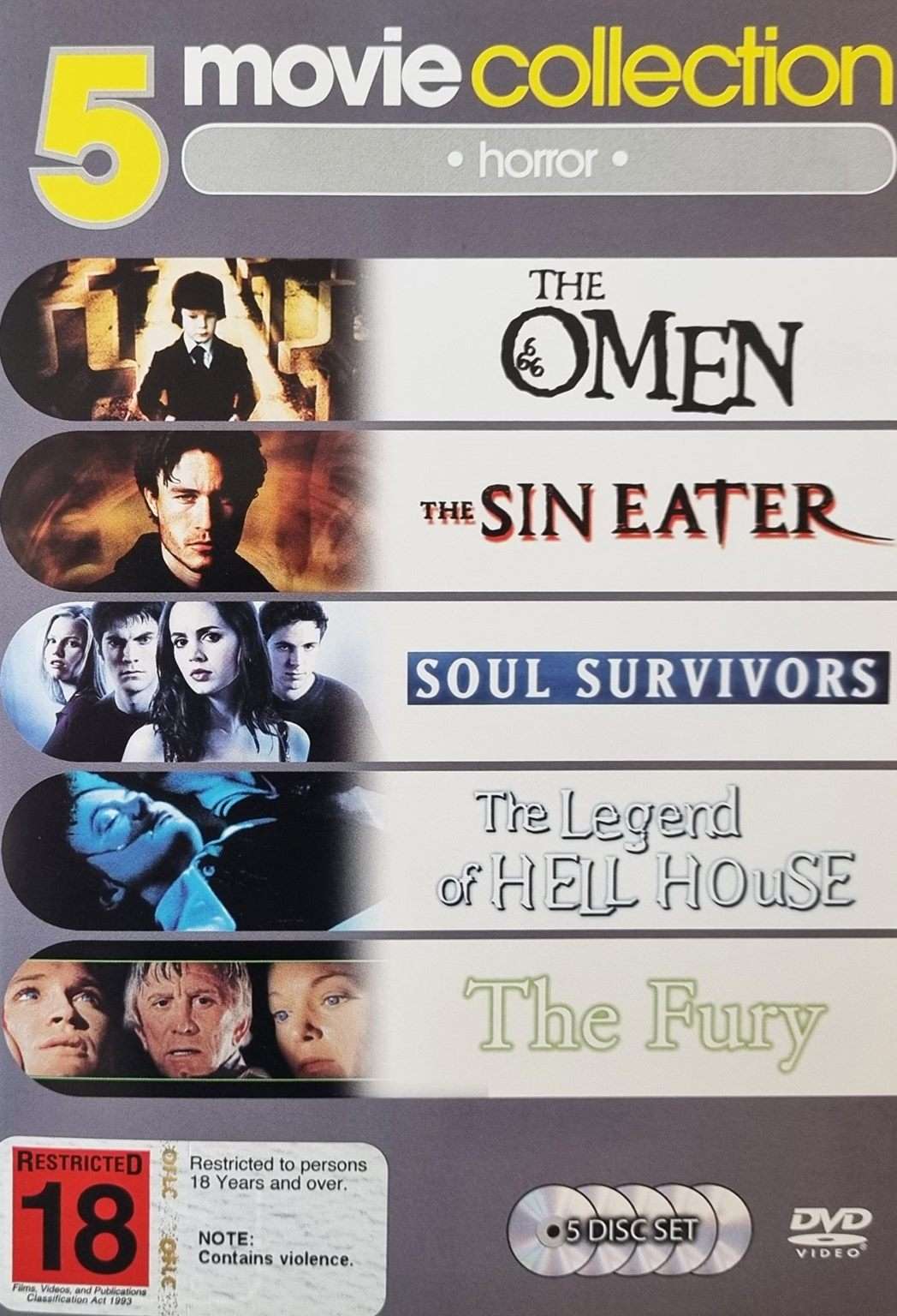 The Omen / The Sin Eater / Soul Survivors / The Legend of Hell House / The Fury