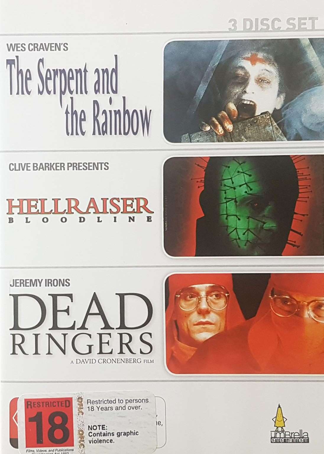 The Serpent and the Rainbow / Hellraiser: Bloodline / Dead Ringers