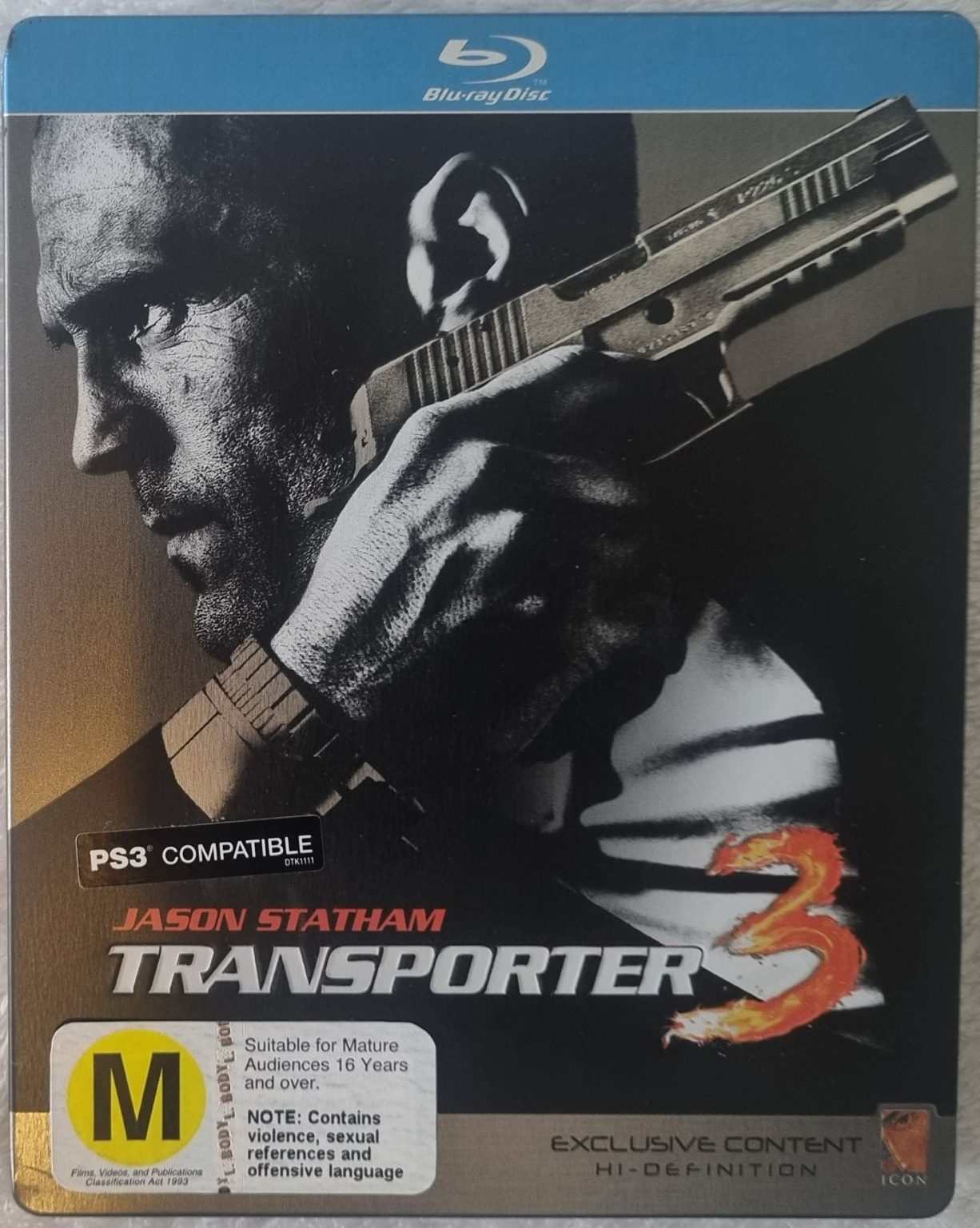 Transporter 3 Steelbook Case (Blu Ray) Default Title