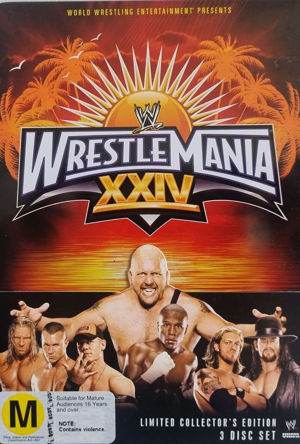 WWE: Wrestlemania XXIV Tin case 3 Disc Collector's Edition