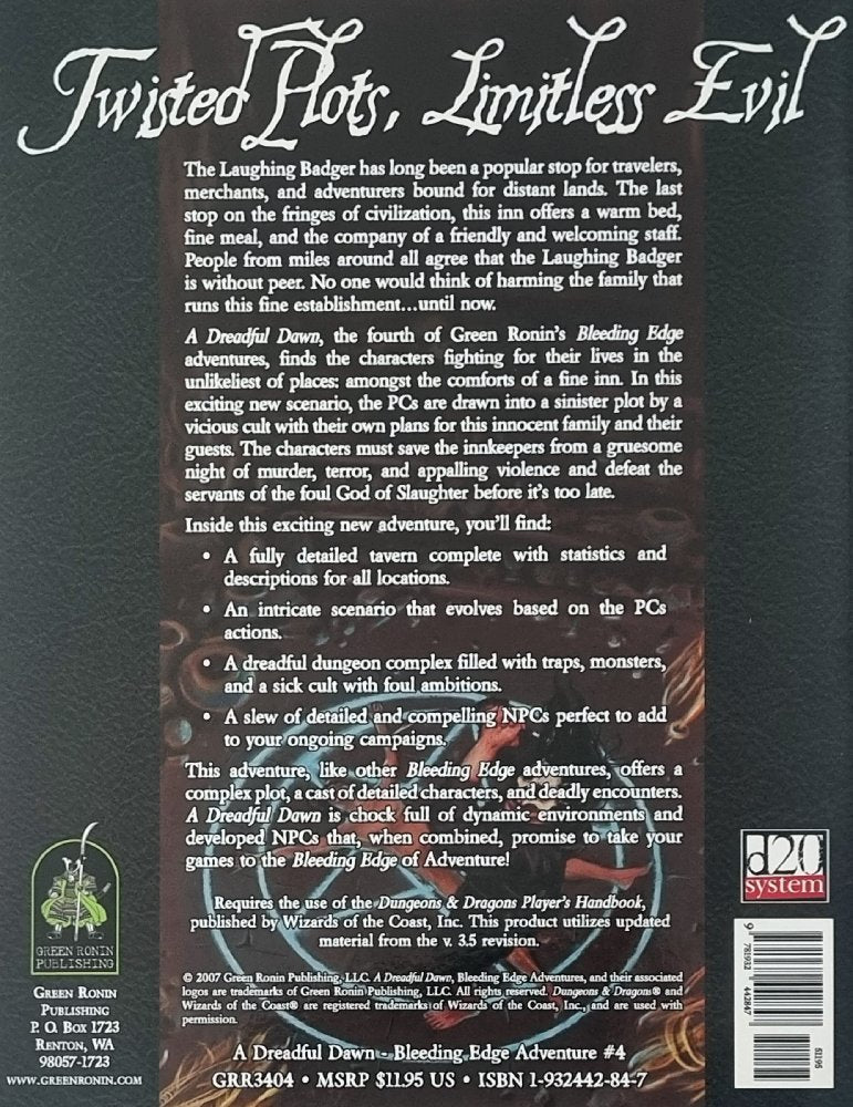 A Dreadful Dawn: Bleeding Edge Adventure (D20) Module - Vinyl Kitchen