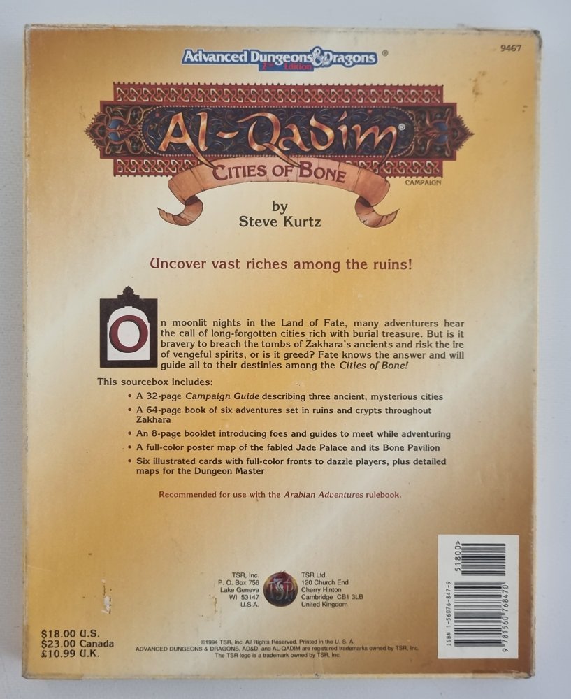Advanced Dungeons and Dragons: Al - Qadim: Cities of Bone - Vinyl Kitchen