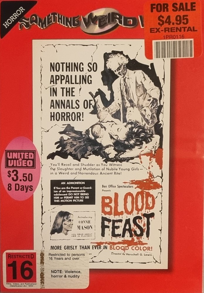 Blood Feast (DVD) EX RENTAL - 1963 - Vinyl Kitchen