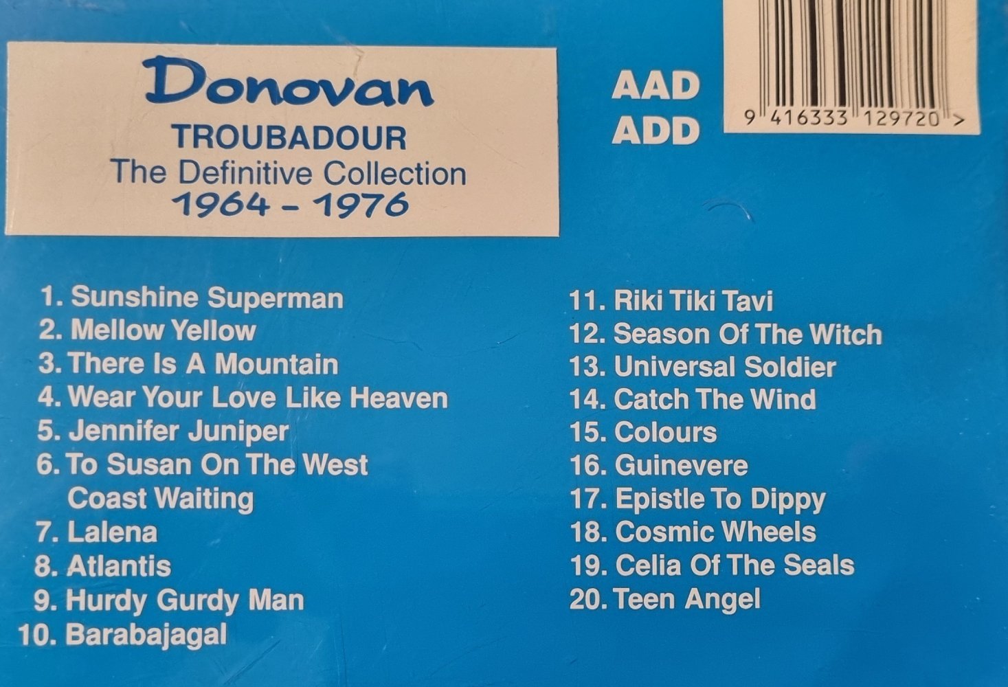 Donovan Troubadour - The Definitive Collection 1964 - 1976 (CD) - Vinyl Kitchen