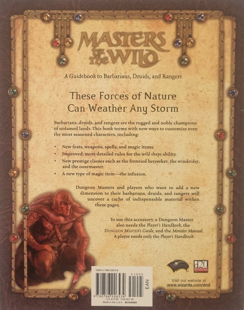 Dungeons and Dragons: Masters of the Wild: Barbarians, Druids (3.5 e) - Vinyl Kitchen