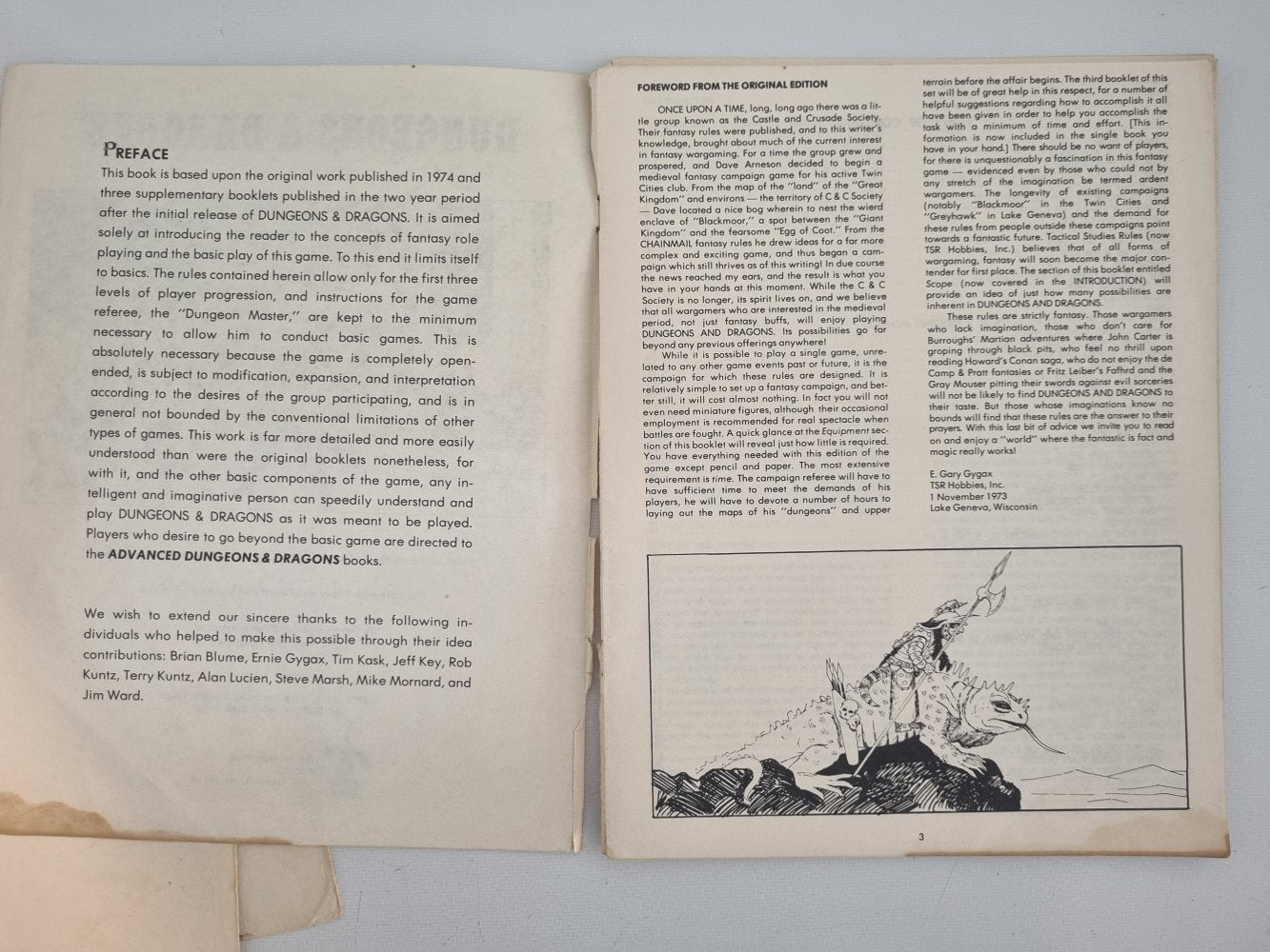 Dungeons & Dragons Basic Rulebook 1978 TSR 2nd Edition - Vinyl Kitchen