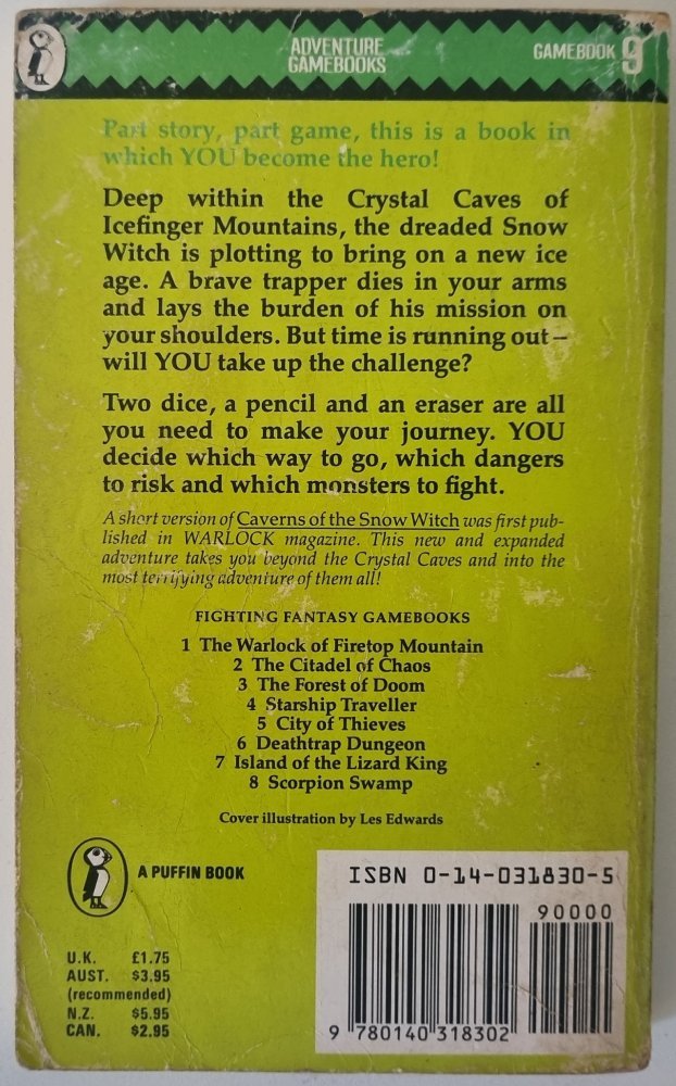 Fighting Fantasy - Caverns of the Snow Witch - Ian Livingstone - Vinyl Kitchen