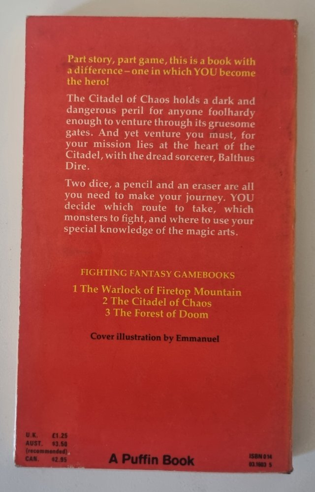 Fighting Fantasy - The Citadel of Chaos - Steve Jackson - Vinyl Kitchen