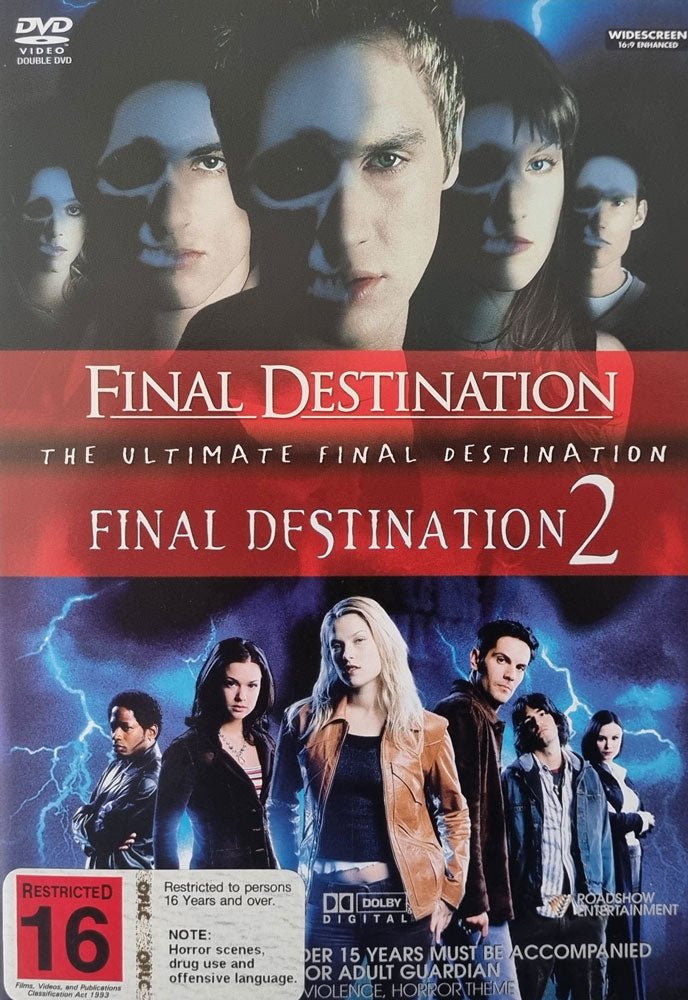 Final Destination 1 & 2 - 2000 (DVD) - Vinyl Kitchen