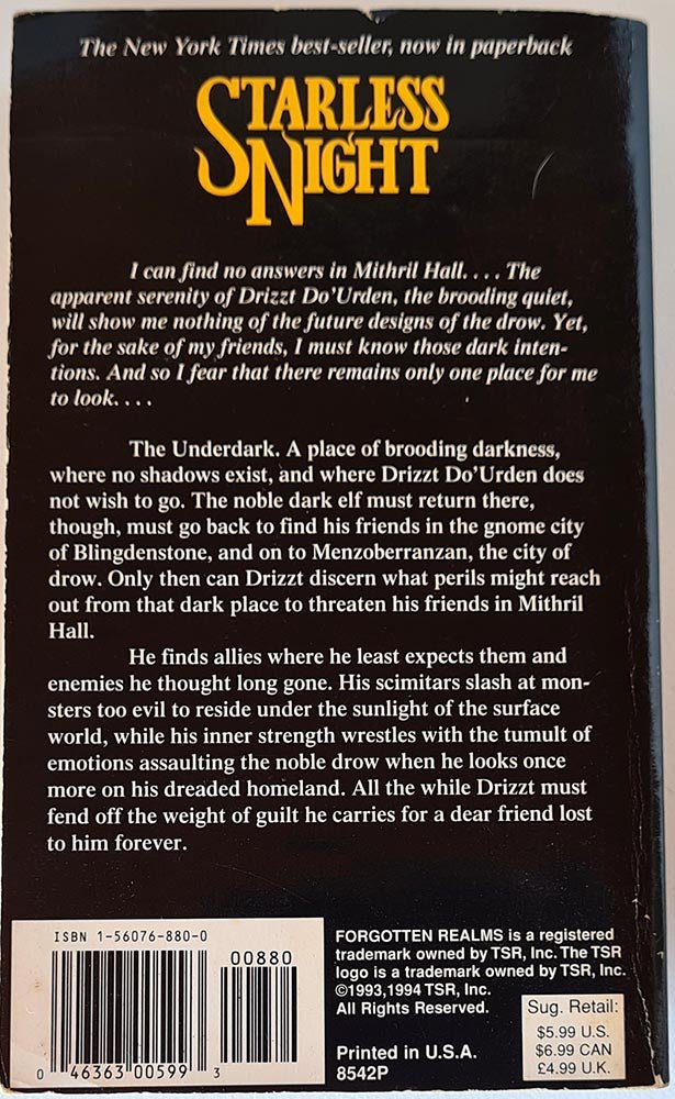 Forgotten Realms: Starless Night - R. A. Salvatore - Vinyl Kitchen