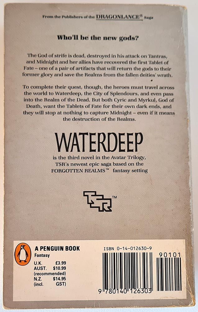 Forgotten Realms: Waterdeep - Avatar Trilogy - Book 3 - R. Awlinson - Vinyl Kitchen