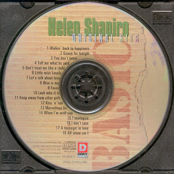 Helen Shapiro - Original Hits (CD) - Vinyl Kitchen