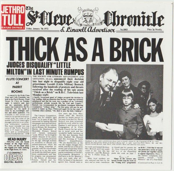 Jethro Tull - Thick As A Brick (CD) - Vinyl Kitchen