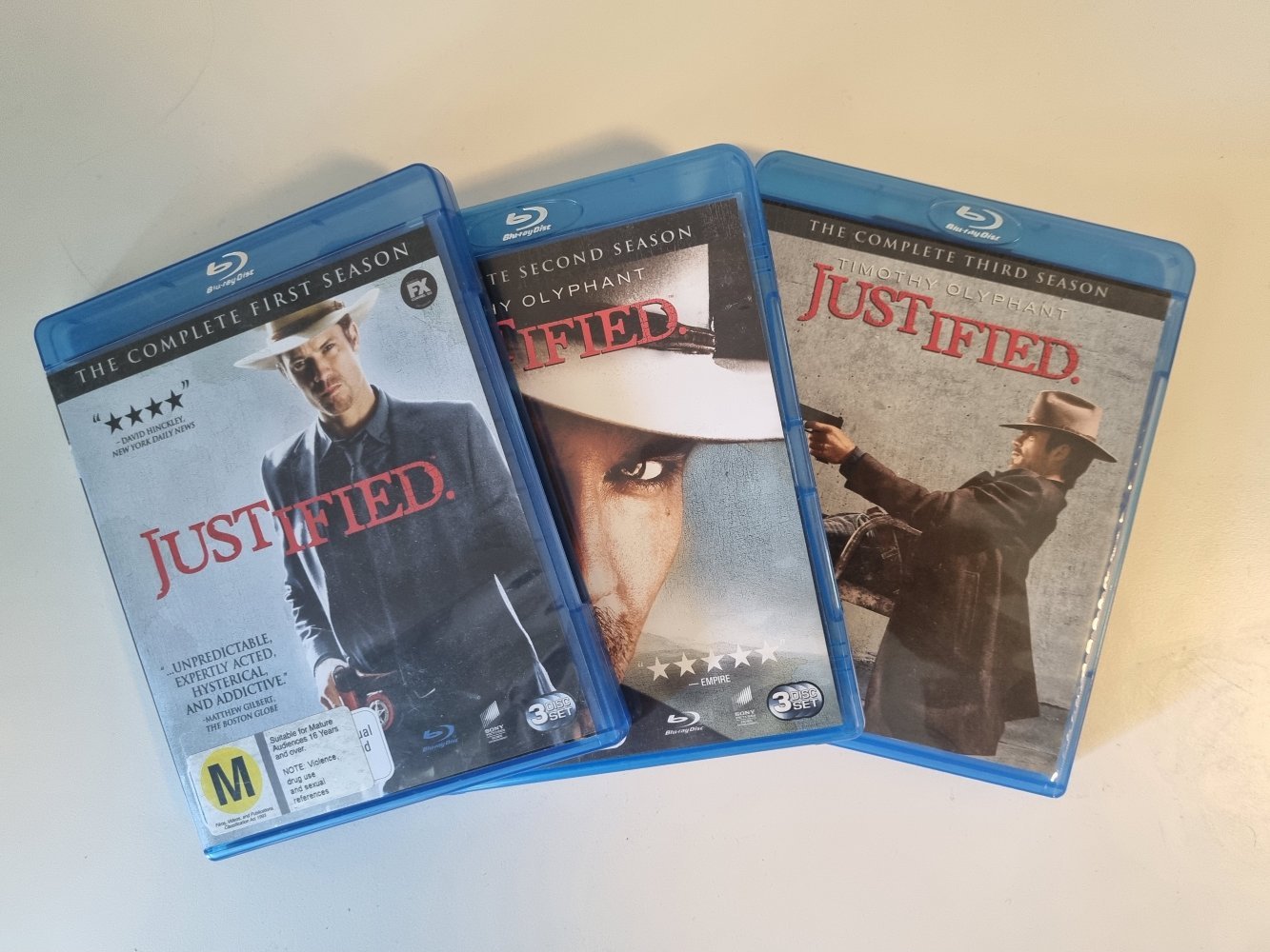 Justified - Seasons 1 - 3 (Blu Ray) - Vinyl Kitchen